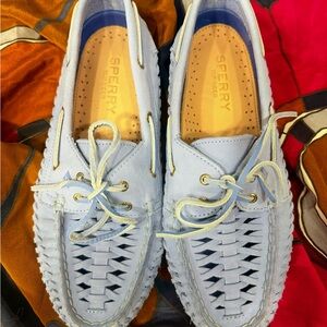 Sperry Sky Blue Woven Loafers